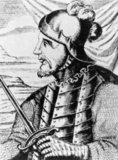 Vasco Núñez de Balboa (c. 1475—1519) was a Spanish explorer, governor, and conquistador. He is best known for having crossed the Isthmus of Panama to the Pacific Ocean in 1513, becoming the first European to lead an expedition to have seen or reached the Pacific from the New World.<br/><br/>

He traveled to the New World in 1500 and, after some exploration, settled on the island of Hispaniola (now Dominican Republic and Haiti). He founded the settlement of Santa María la Antigua del Darién in present-day Colombia in 1510, which was the first permanent European settlement on the mainland of the Americas (a settlement by Alonso de Ojeda the previous year at San Sebastián de Urabá had already been abandoned).
