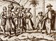 Netherlands/ Indonesia: Dutch explorer Cornelis de Houtman (right) meets the ruler of Sumatra in 1599.